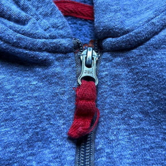 Cat & Jack Kid Boy Youth Blue/Gray Zip Up Sweater Hoodie - Picture 4 of 5